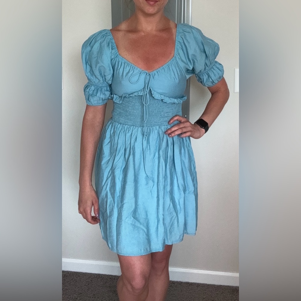 Nsr Sylvie Dress in Blue